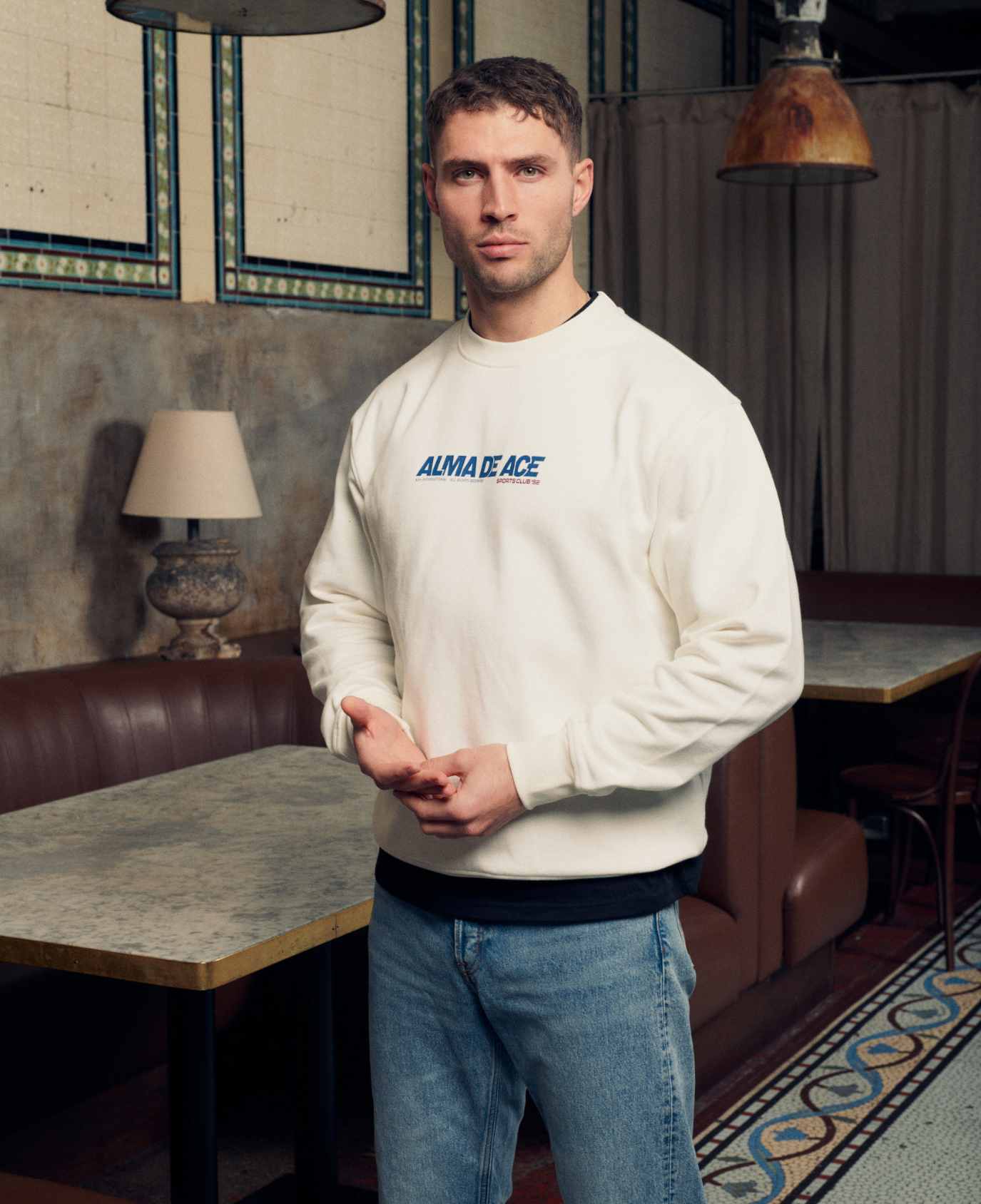 Alma De Ace Sports Club 92 White Sweatshirt